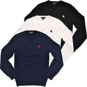 Express Lion Logo - Express Sweater Men's V-Neck Knit Pullover Lion Logo Classic Fit New ...