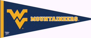 WV Mountaineer Logo - West Virginia (WVU) WV Mountaineers Logo Premium Pennant
