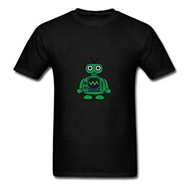 Little Green Robot Logo - Amazon.com: Men Little Green Robot Designed T-shirt Black Style ...