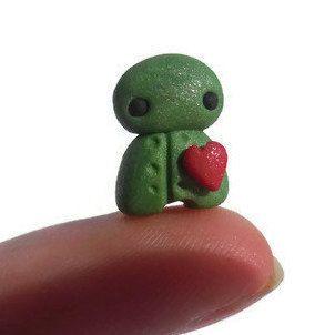 Little Green Robot Logo - Little green clay robot sculpture Robot by TrufflesAndTrinkets This ...