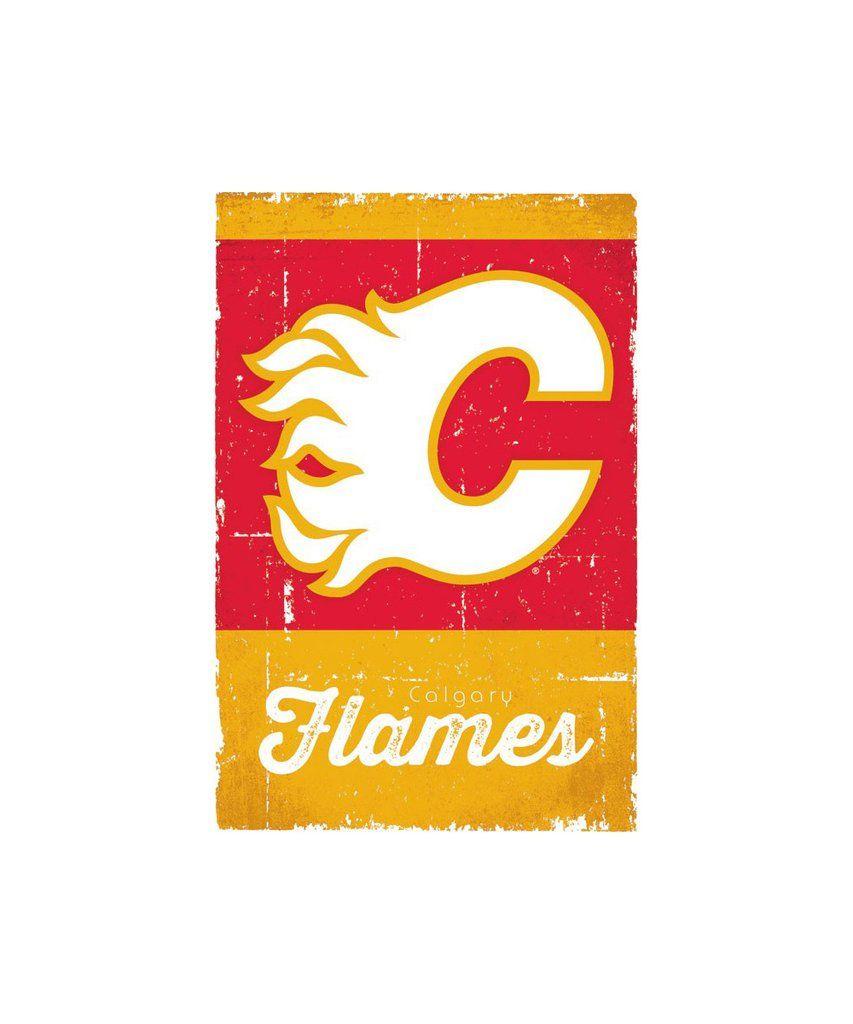 Calgary Flames Logo - TRENDS CALGARY FLAMES RETRO LOGO POSTER – Pro Hockey Life