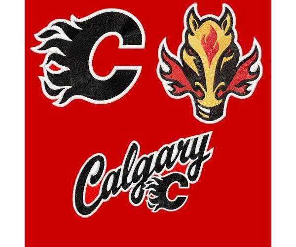 Calgary Flames Logo - Calgary Flames 3 logos machine embroidery design for instant download