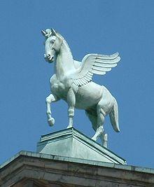 Flyong White Horse Logo - Pegasus