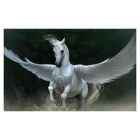 Flyong White Horse Logo - 30X40CM New Fantasy Styles Flying White Horse 5d Diy Diamond