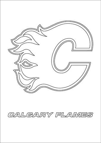 Calgary Flames Logo - Calgary Flames Logo coloring page | Free Printable Coloring Pages