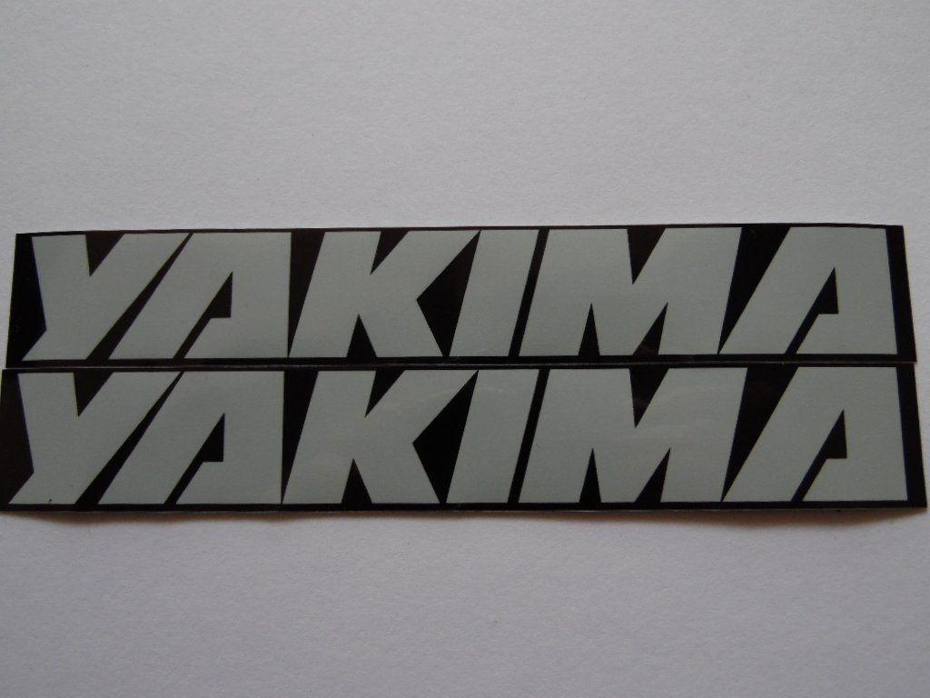 Yakima Logo - Yakima Logo 6 x 1 white on black Vinyl Decal weather