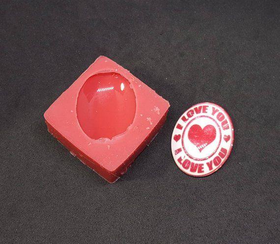 Oval Cameo with Red Logo - Mould Cabochon Oval for cameo base silicone rubber for | Etsy