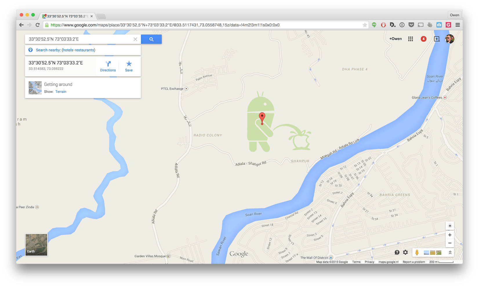 Apple Maps Logo - There's An Android Peeing On Apple On Google Maps
