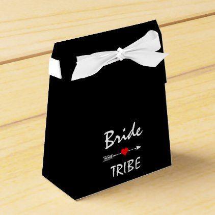 Red Box White Arrow Logo - Bride Tribe Red Heart Arrow White Ribbon Black Favor Box | red style ...