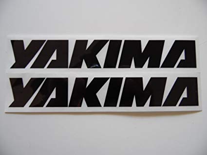 Yakima Logo - Yakima Logo 6 x 1 black on white Vinyl Decal weather
