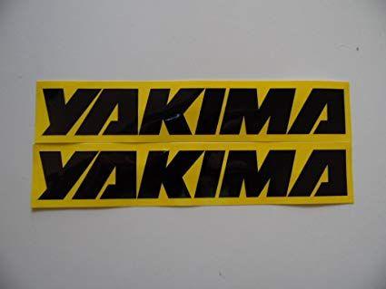 Yakima Logo - Yakima Logo 6 x 1 black on yellow Vinyl Decal weather