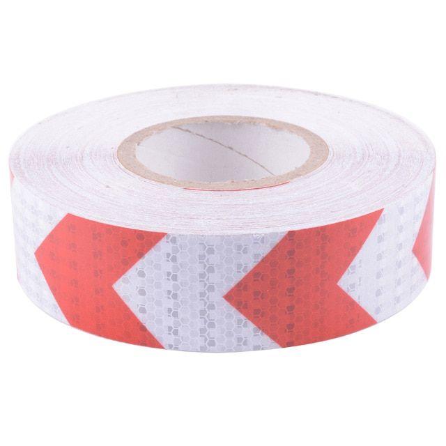 Red Box White Arrow Logo - Red white Arrow Reflective Tape Safety Caution Warning Reflective ...