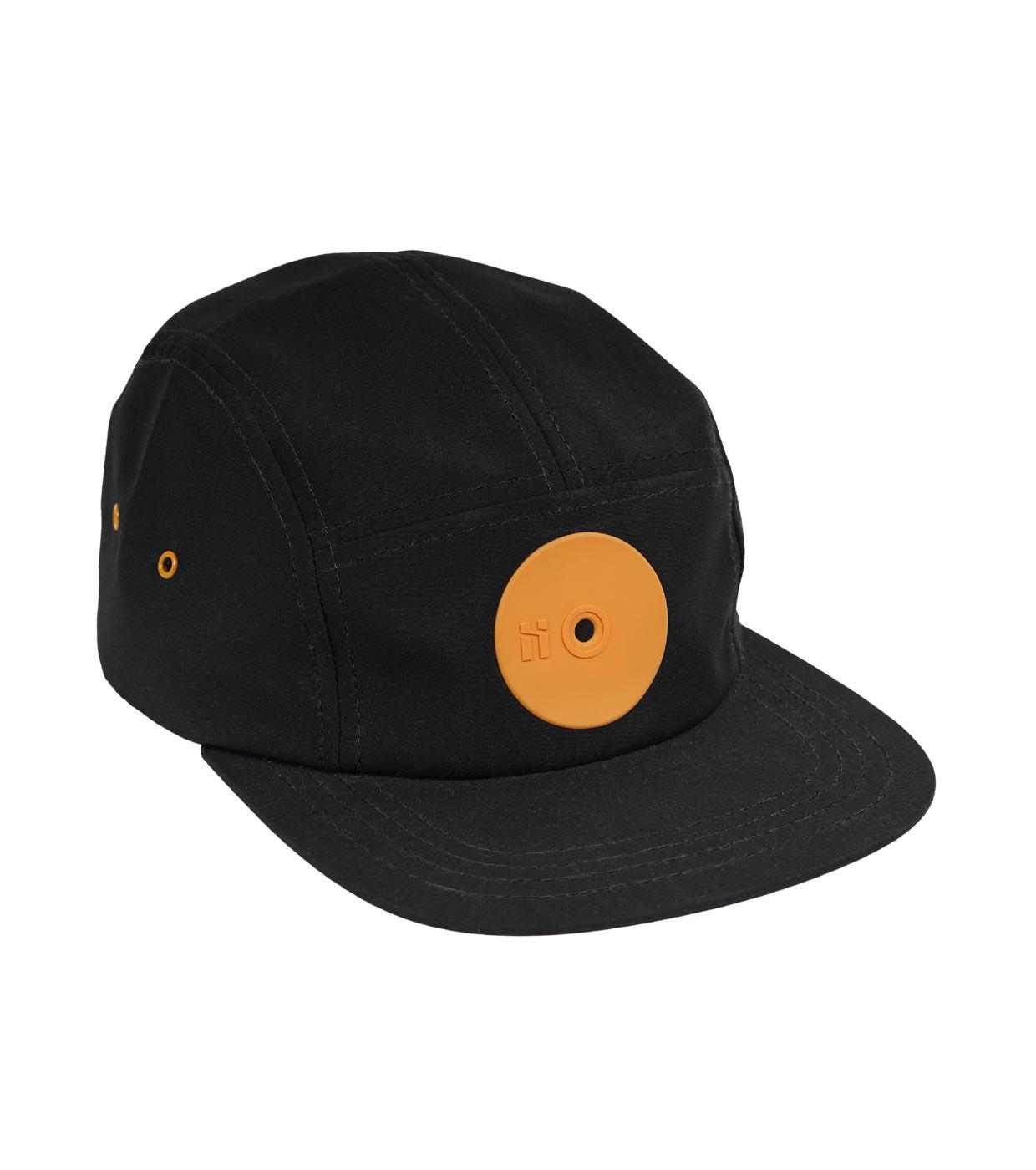 Fat Cap Logo - Mr. Serious fat cap series, Orange medium fat cap. Black 5 panel