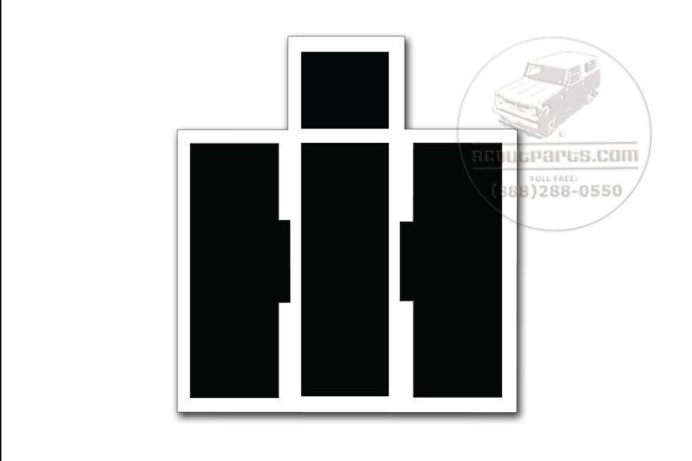 International Scout Logo - Scout II, Scout 80, Scout 800 Black And White Vinyl IH Logo Decal ...