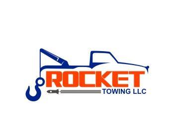 Towing Company Logo - Logo design entry number 36 by khelog | Rocket Towing & Hauling LLC ...