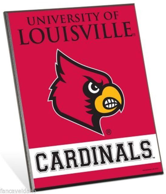 University of Louisville Cardinals Logo - University of Louisville Cardinals Logo Premium 8 X 10 Solid Wood