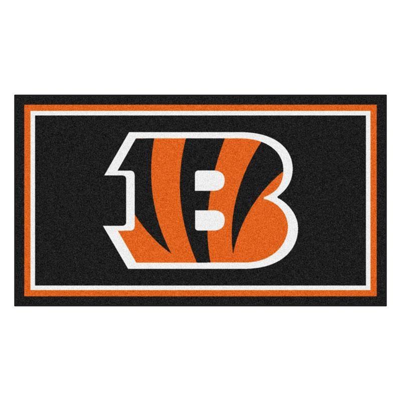 Striped B Logo - Cincinnati Bengals Striped B Logo Plush Rug