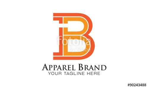 Striped B Logo - B Brand Letter Vector Striped Design