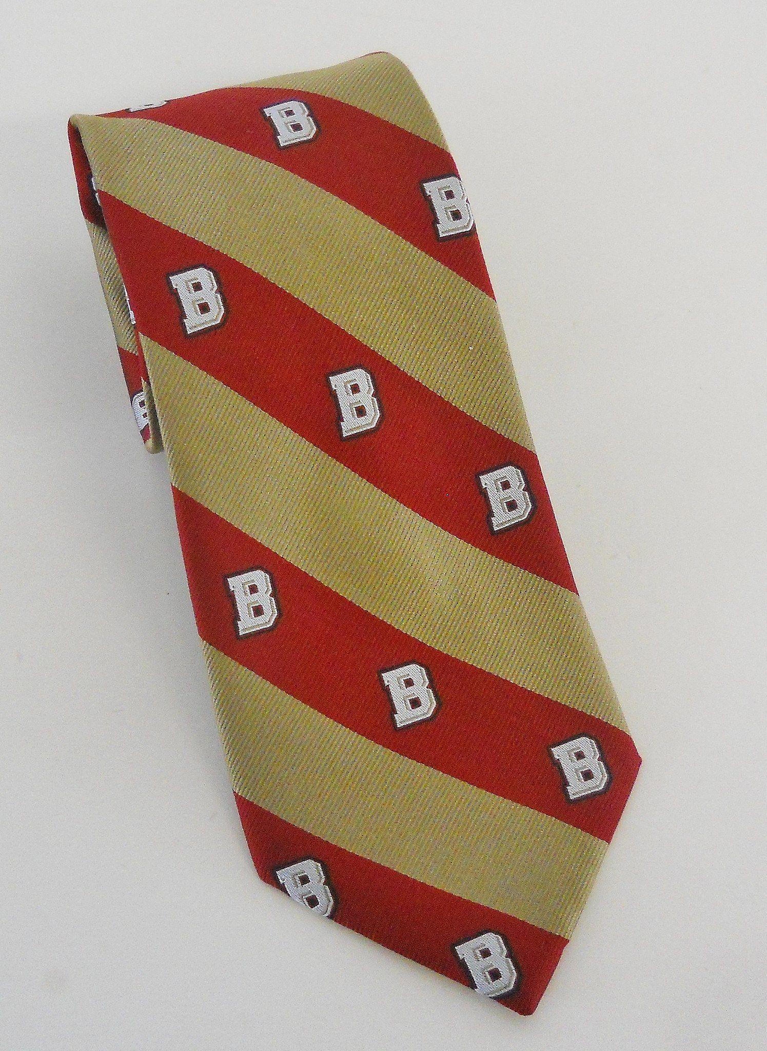 Striped B Logo - Bridgewater Striped B Logo Neck Tie
