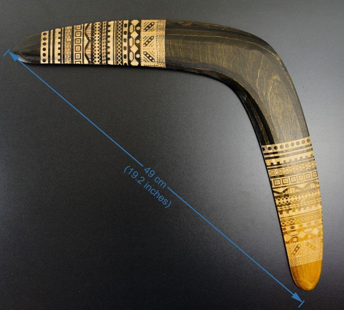 2 Silver Boomerangs Logo - Boomerang Aztec + Your Text Engraved