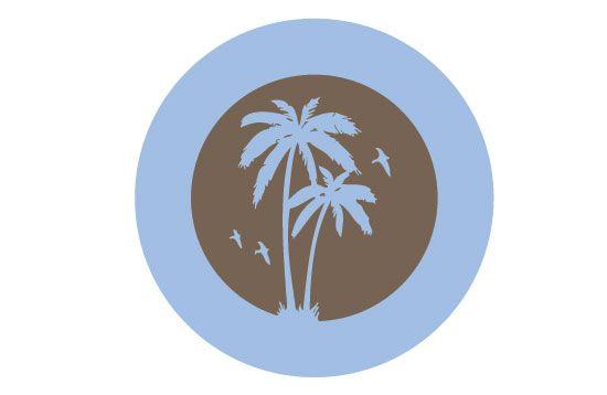 Blue Tree Circle Logo - Free Palm Tree Logos, Download Free Clip Art, Free Clip Art
