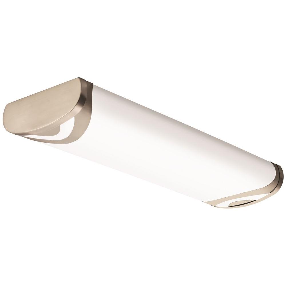 With 2 Silver Boomerangs Logo - Lithonia Lighting Boomerang 2 ft. Brushed Nickel LED Decorative ...