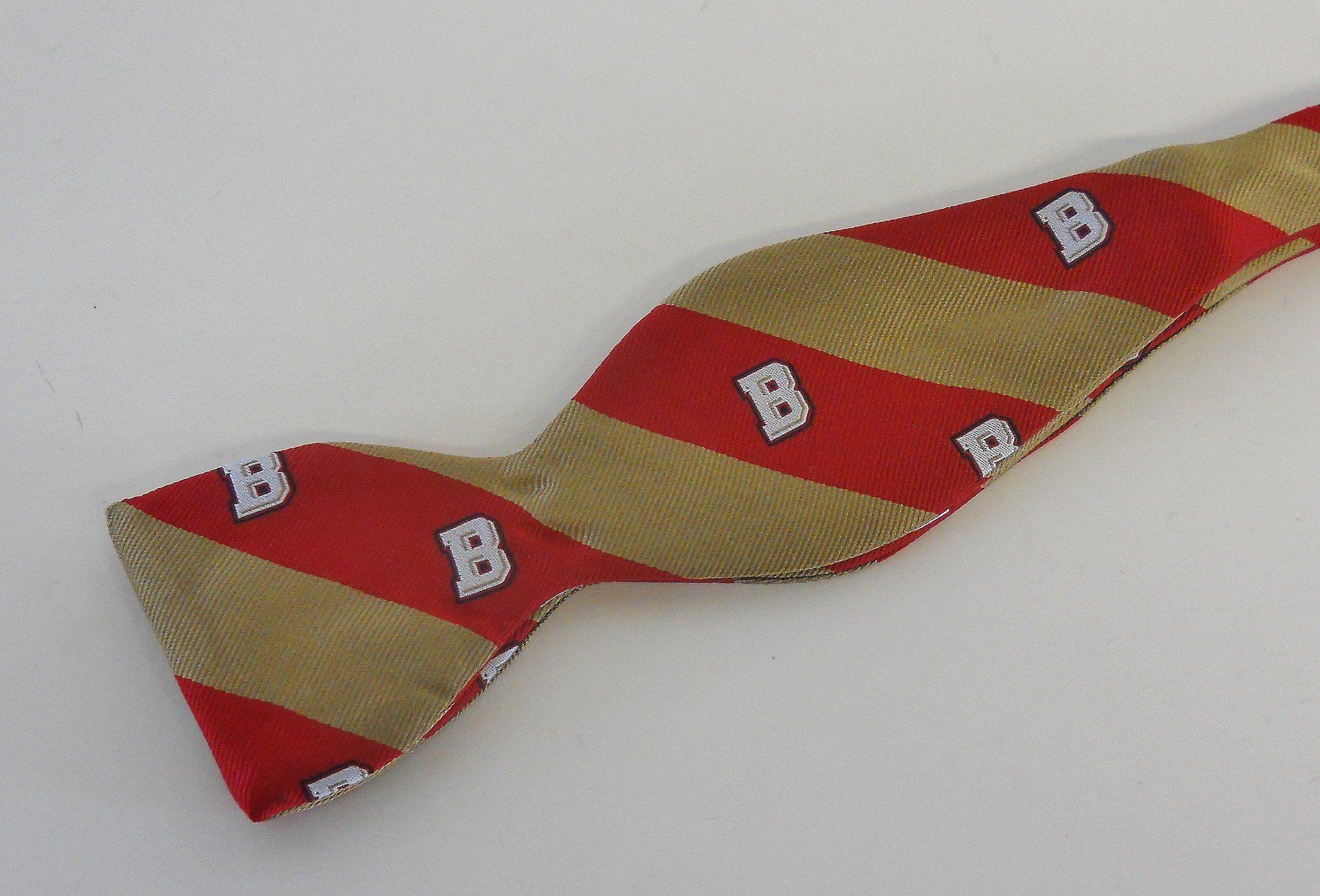 Striped B Logo - Bridgewater Striped B Logo Bow Tie