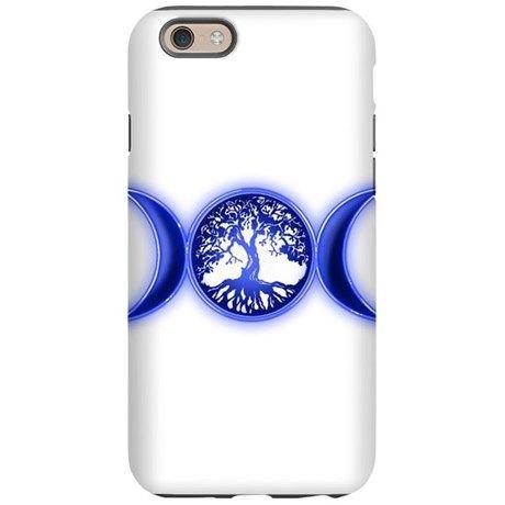 Blue Tree Circle Logo - blue tree of life waxing waying moon iPhone 6/6s T by ...