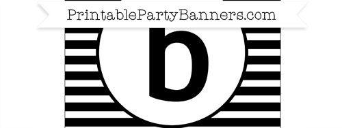 Striped B Logo - Black and White Swallowtail Horizontal Striped Lowercase Letter B
