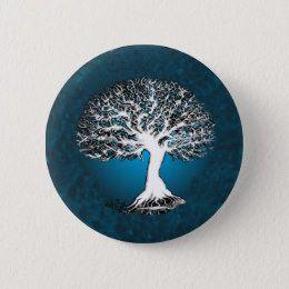 Blue Tree Circle Logo - Custom Blue Tree Life Badges & Pins | Zazzle.co.uk