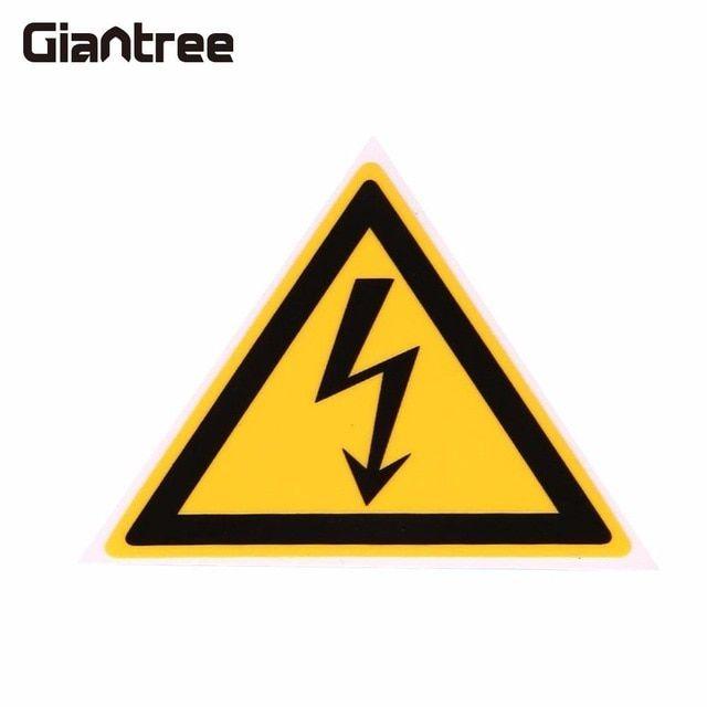 Warning Logo - Giantree 10 Pcs Electrical Shock Hazard Safety Yellow and Black ...