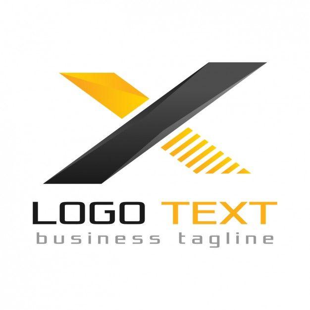Black and Yellow Logo - Letter x logo, black and yellow colors Vector