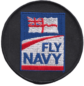 FAA Logo - Fly Navy' Royal Navy RN Fleet Air Arm FAA Logo Round MOD Embroidered