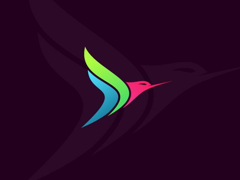 Maroon Bird Logo - Colorful Bird Logo Concept