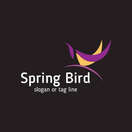 Maroon Bird Logo - Download Free vector Spring Bird Logo Template