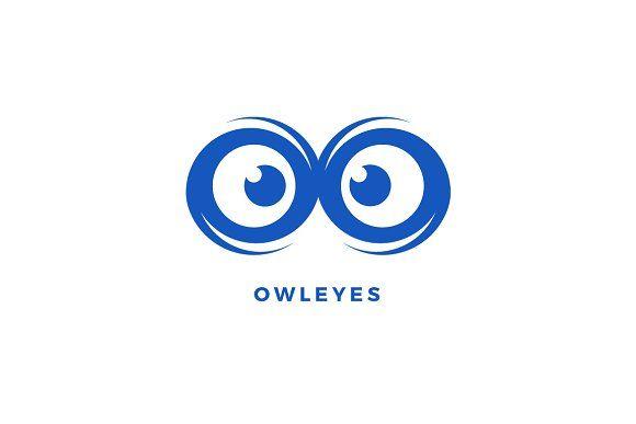 Blue Eye Logo - Owl Eyes Logo Template ~ Logo Templates ~ Creative Market