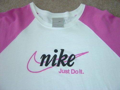 Cute Nike Logo - Nike Womens Shirt Sz L NIKE LOGO JUST DO IT! SUPER CUTE | #55161771
