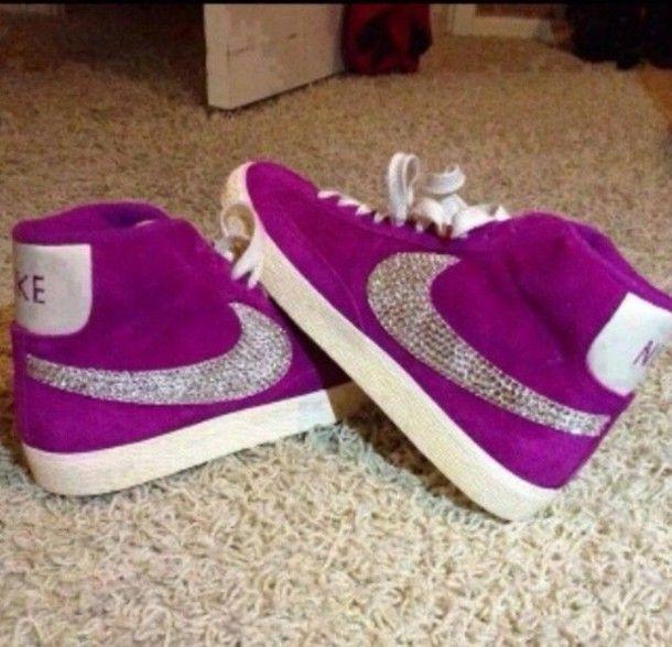 Cute Nike Logo - shoes, fluffy, soft, cute, nike logo, purple shoes, nike ...