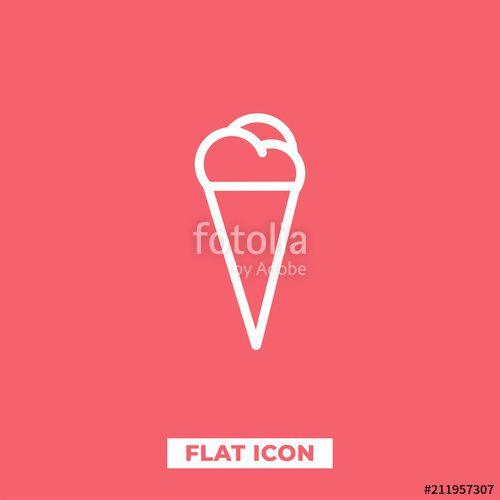 Cram App Logo - Ice cream cone icon isolated. Modern sweet vanilla desert sign