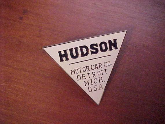Red and White Triangles Company Logo - Classic Hudson Motor Car Company White Triangle Oversized