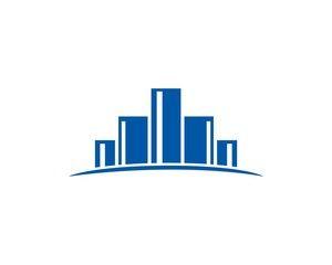 Blue Building Logo - city Logo