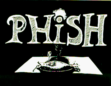 Phish Logo - Phish - Dead Fish on Table with Logo - Sticker / Decal