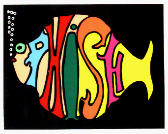 Phish Logo - Phish - Fish Shaped Logo on Black - Sticker / Decal: Amazon.co.uk ...