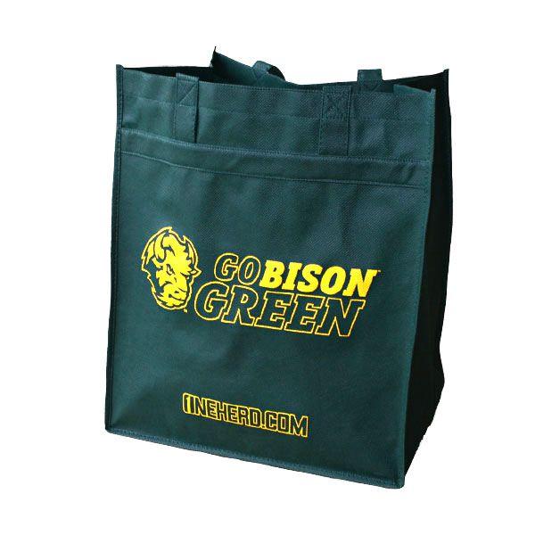 Go Bison Logo - NDSU Go Bison Green Grocery Tote