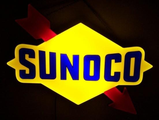 Sunoco Gas Station Logo - SUNOCO lighted advertising display logo sign