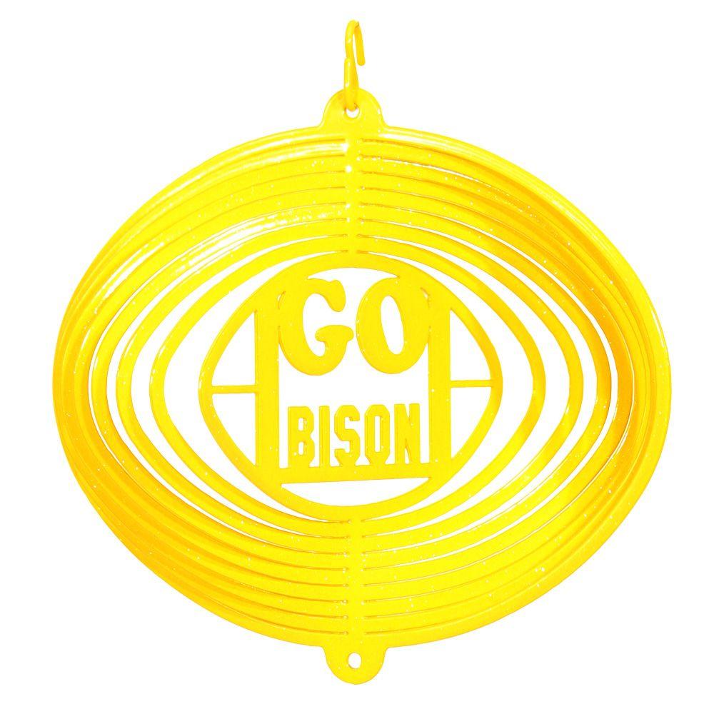 Go Bison Logo - SWEN Products ND STATE NDSU GO BISON Swirly Metal Wind Spinner ...