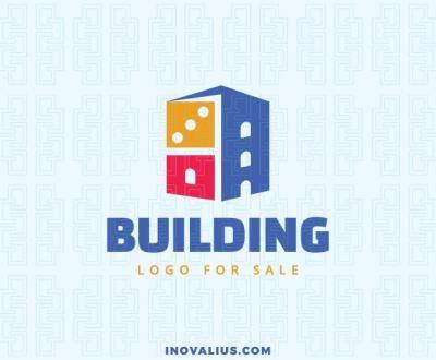Blue Building Logo - Entertainment Logo Template | Inovalius
