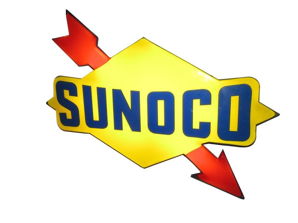 Sunoco Gas Station Logo - Awesome 1960s Sunoco Oil single-sided light-up service statio