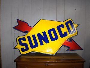 Sunoco Gas Station Logo - MUST SELL Sunoco Single Sided Light Up Vintage Service Station Sign