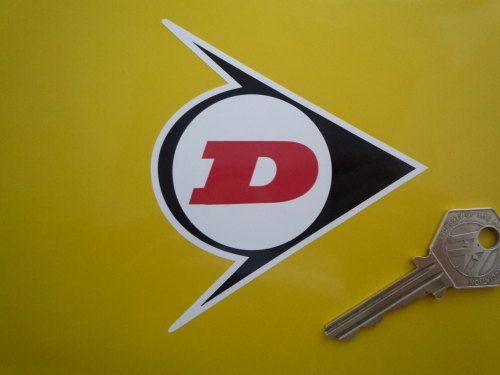 Red with Yellow D Logo - Dunlop White, Black & Red 'D' Stickers. 2
